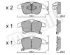 22-1039-0 METELLI Комплект тормозных колодок, дисковый тормоз