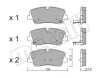 22-1095-0 METELLI Комплект тормозных колодок, дисковый тормоз