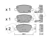 22-1104-0 METELLI Комплект тормозных колодок, дисковый тормоз