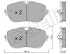 22-1105-0 METELLI Комплект тормозных колодок, дисковый тормоз