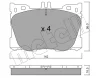 22-1134-0 METELLI Комплект тормозных колодок, дисковый тормоз