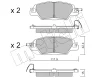 22-1158-0 METELLI Комплект тормозных колодок, дисковый тормоз