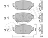 22-1159-0 METELLI Комплект тормозных колодок, дисковый тормоз