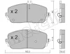 22-1194-0 METELLI Комплект тормозных колодок, дисковый тормоз