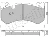 22-1198-1 METELLI Комплект тормозных колодок, дисковый тормоз