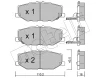 22-1215-0 METELLI Комплект тормозных колодок, дисковый тормоз