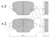 22-1245-0 METELLI Комплект тормозных колодок, дисковый тормоз