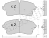 22-1250-0 METELLI Комплект тормозных колодок, дисковый тормоз