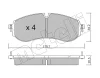 22-1263-0 METELLI Комплект тормозных колодок, дисковый тормоз