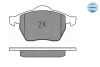 Превью - 025 206 7619/W MEYLE Комплект тормозных колодок, дисковый тормоз (фото 2)