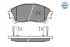 025 213 2215/W MEYLE Комплект тормозных колодок, дисковый тормоз