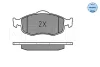Превью - 025 213 9618/W MEYLE Комплект тормозных колодок, дисковый тормоз (фото 2)