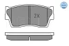 Превью - 025 215 0014/W MEYLE Комплект тормозных колодок, дисковый тормоз (фото 2)