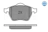 Превью - 025 230 1820/W MEYLE Комплект тормозных колодок, дисковый тормоз (фото 2)