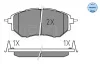 Превью - 025 242 2218/W MEYLE Комплект тормозных колодок, дисковый тормоз (фото 2)