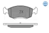 Превью - 025 246 7318 MEYLE Комплект тормозных колодок, дисковый тормоз (фото 2)