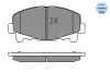 Превью - 025 247 6616 MEYLE Комплект тормозных колодок, дисковый тормоз (фото 2)