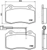 Превью - PA-0237AF JAPANPARTS Комплект тормозных колодок, дисковый тормоз (фото 2)