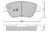 Превью - PA-0248AF JAPANPARTS Комплект тормозных колодок, дисковый тормоз (фото 2)