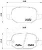 Превью - PP-0208AF JAPANPARTS Комплект тормозных колодок, дисковый тормоз (фото 2)