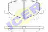 181555 ICER Комплект тормозных колодок, дисковый тормоз