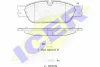 181672 ICER Комплект тормозных колодок, дисковый тормоз
