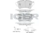 182256-208 ICER Комплект тормозных колодок, дисковый тормоз