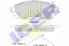 182296 ICER Комплект тормозных колодок, дисковый тормоз