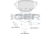 182384 ICER Комплект тормозных колодок, дисковый тормоз