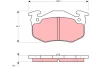 GDB1522 TRW Комплект тормозных колодок, дисковый тормоз