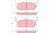 GDB4087 TRW Комплект тормозных колодок, дисковый тормоз