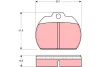 GDB591 TRW Комплект тормозных колодок, дисковый тормоз
