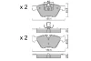 BPBM-1007 AISIN Комплект тормозных колодок, дисковый тормоз