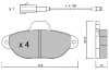 BPFO-1001 AISIN Комплект тормозных колодок, дисковый тормоз