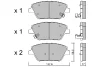 BPHY-1012 AISIN Комплект тормозных колодок, дисковый тормоз