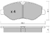 BPIV-1001 AISIN Комплект тормозных колодок, дисковый тормоз