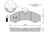 BPMB-1015 AISIN Комплект тормозных колодок, дисковый тормоз