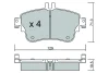 BPMB-1019 AISIN Комплект тормозных колодок, дисковый тормоз