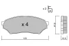 BPMI-2004 AISIN Комплект тормозных колодок, дисковый тормоз