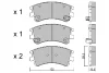 BPMZ-1001 AISIN Комплект тормозных колодок, дисковый тормоз