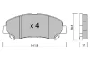 BPNI-1004 AISIN Комплект тормозных колодок, дисковый тормоз