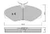 BPNI-1006 AISIN Комплект тормозных колодок, дисковый тормоз