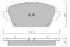 BPNI-1015 AISIN Комплект тормозных колодок, дисковый тормоз