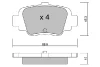 BPNI-2903 AISIN Комплект тормозных колодок, дисковый тормоз