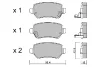 BPOP-2001 AISIN Комплект тормозных колодок, дисковый тормоз