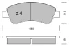 BPPE-1005 AISIN Комплект тормозных колодок, дисковый тормоз