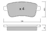 BPRE-2002 AISIN Комплект тормозных колодок, дисковый тормоз