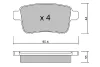 BPRE-2005 AISIN Комплект тормозных колодок, дисковый тормоз