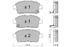 BPTO-1004 AISIN Комплект тормозных колодок, дисковый тормоз