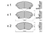 BPTO-1020 AISIN Комплект тормозных колодок, дисковый тормоз